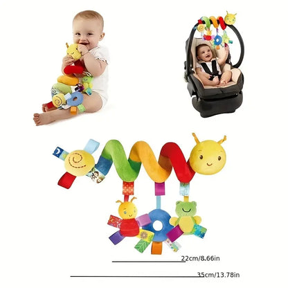 New Baby Hanging Rattles Toys Car Seat Toy Soft Mobiles Stroller Crib Cot Spiral Toy