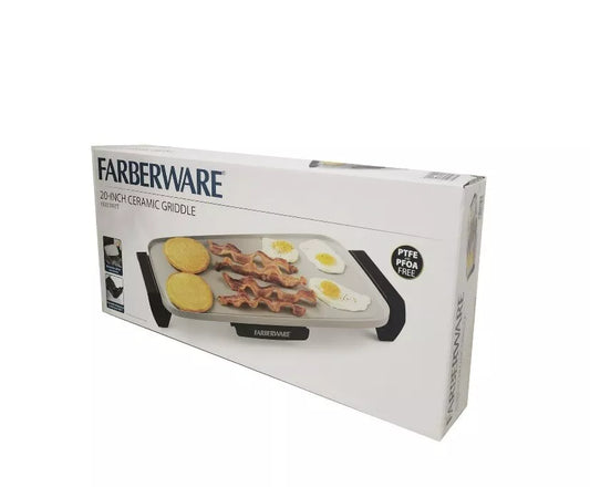 Farberware 10*20 Inch Ceramic Coating Griddle, Gray, Nonstick, New Griddle Only