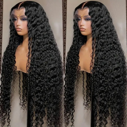 32 Inch Water Wave 13x4 HD Lace Frontal Wig Human Hair Transparen