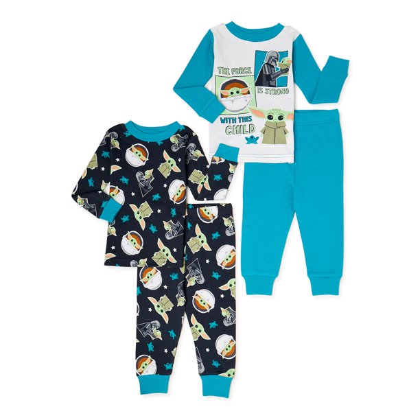 Star Wars Baby and Toddler Boys' Cotton Pajama Set, 4-Piece