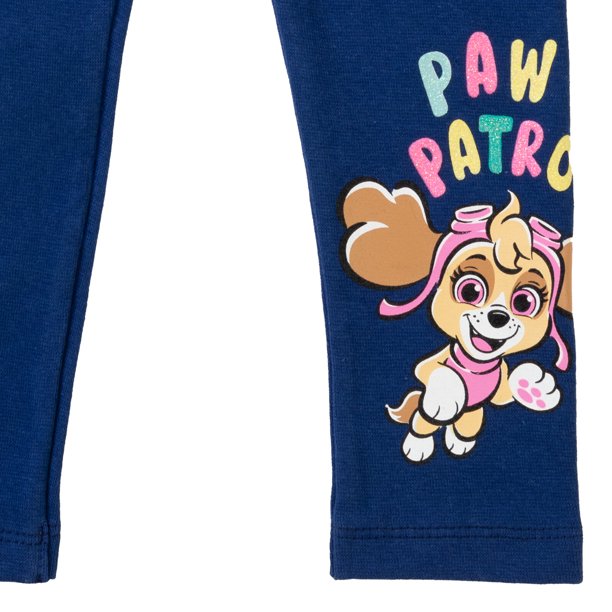 Nickelodeon Paw Patrol Skye Everest Little Girls Pullover Crossover Fleece Hoodie and Leggings Set Pink / Blue 7-8