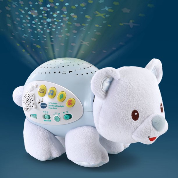 VTech Lil' Critters Soothing Starlight Polar Bear, Self Soothing Aid