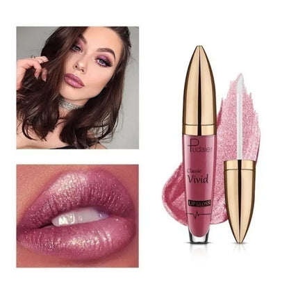 12-Color Lip Stain, Matte & Glitter & Shimmer Texture, Long Lasting Waterproof Liquid Lipstick, Diamond Shining Charming Lip Gloss