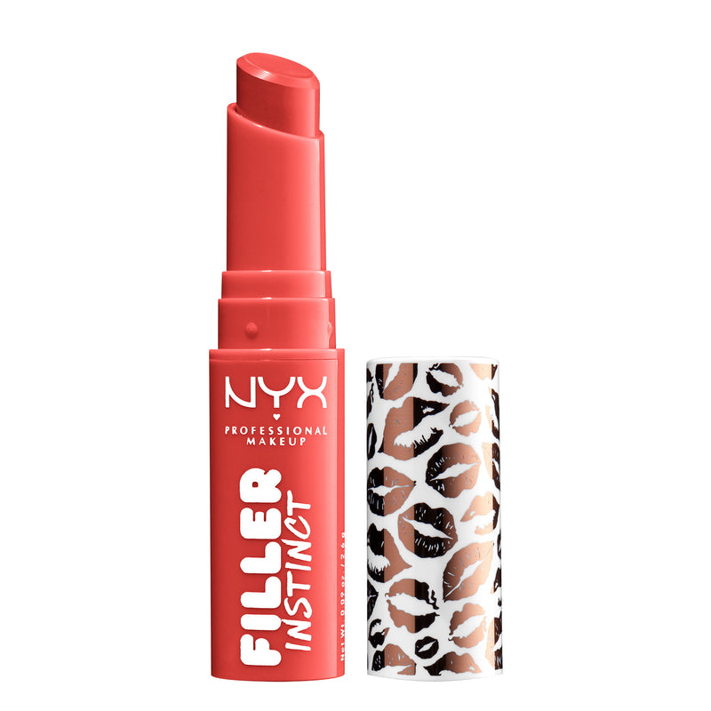 NYX Professional Makeup Filler Instinct Sheer Plumping Lip Balm, Hydrating formula, infused with Hyaluronic Acid and Ginger, Besos