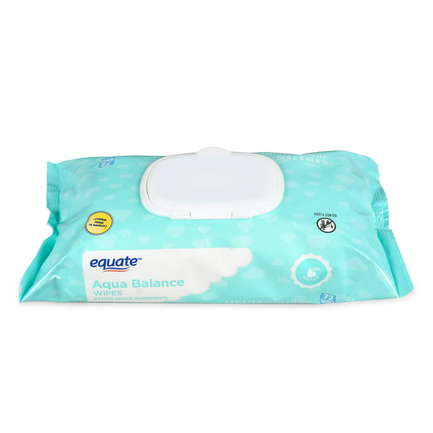 Equate Simply Pure Aloe Wipes, 1 Flip-Top Pack (72 Total Wipes)