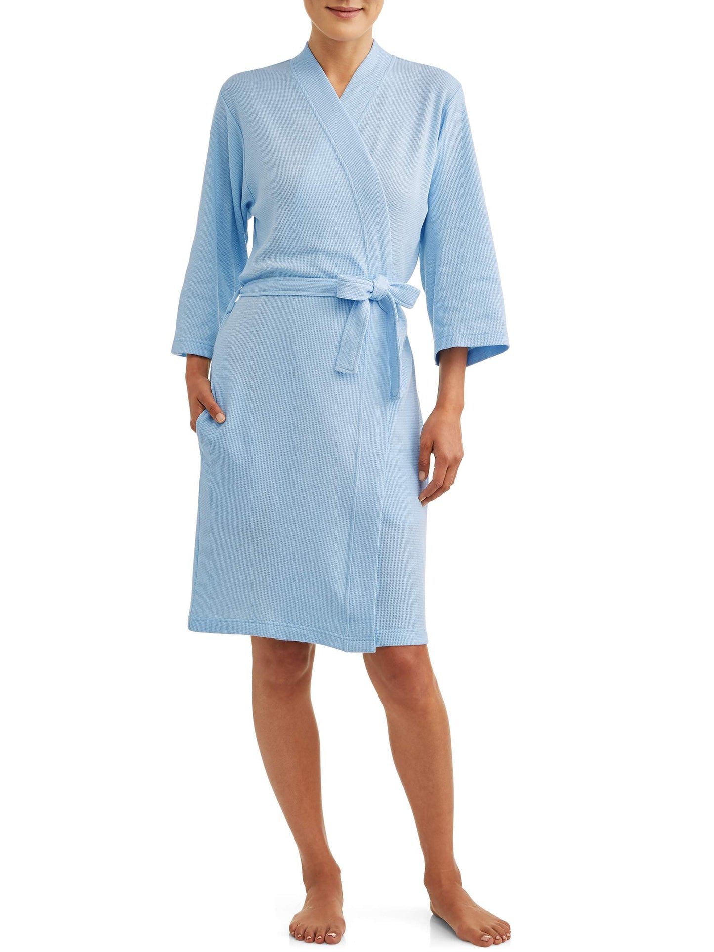 Lissome Women's and Women's Plus Waffle Wrap Robe