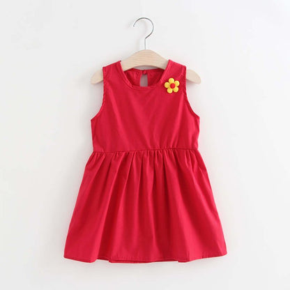XMMSWDLA Toddler Girl Clothes Sales Clearance Baby Girls Sleeveless Dress Tank Dress Children's Clothing