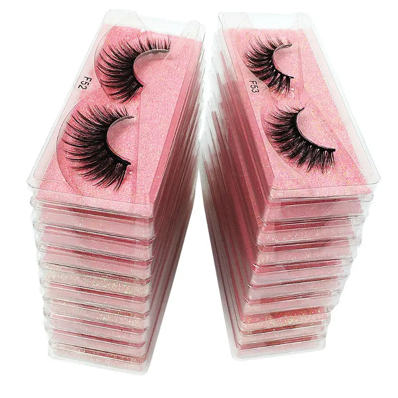 20 Pairs Mink Lashes Bulk 3d Mink Eyelashes Natural Fluffy False Eyelashes Pack Makeup Soft Thick Fake Lashes