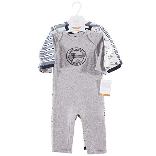 Hudson Baby baby girls Cotton Coverall, Aviation, 18-24 Months