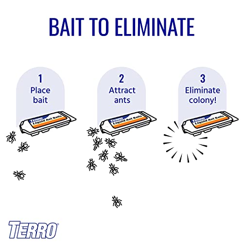 TERRO T300B Liquid Ant Killer, 6 Bait Stations