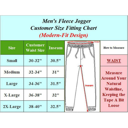 3-Pack Mens Slim Fit Fleece Jogger Sweatpants (S-2XL)