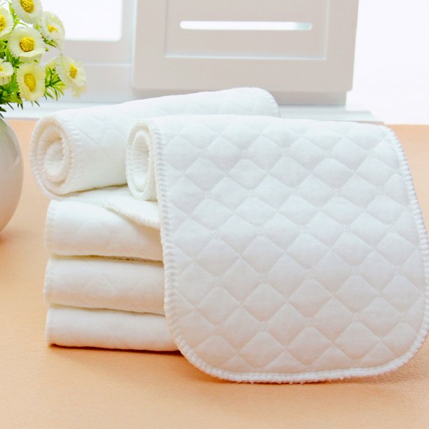 SANAG 10pcs/set Diaper Reusable Baby Cloth Infant Absorbent Cotton Pad Washable Baby Care Supplies