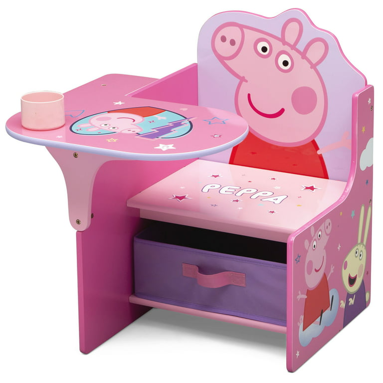 Peppa Pig Chair Desk with Storage Bin by Delta Children, Greenguard Gold Certified