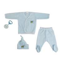 Bambini Blue Fleece Baby Shower Layette Gift Set, 4pc (Baby Boys)