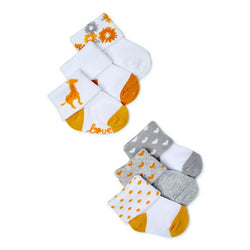 Child Of Mine By Carter's Baby Girl's Giraffe Fold Cuff Socks, 6-Pack