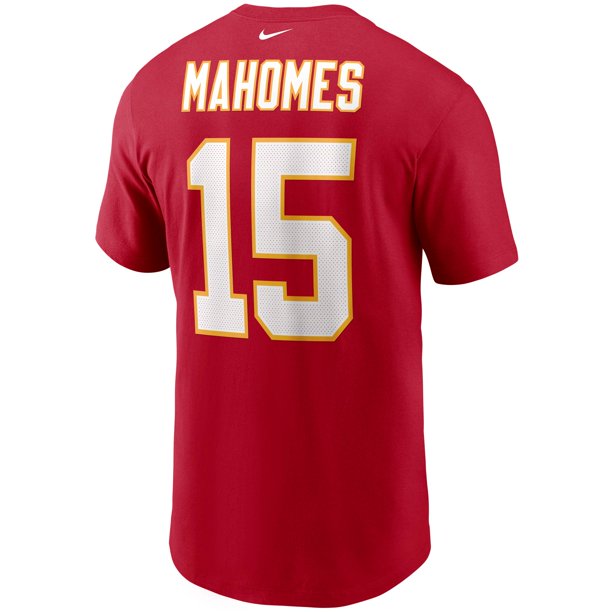 Men's Nike Patrick Mahomes Red Kansas City Chiefs Name & Number T-Shirt