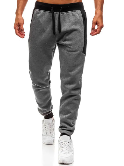 Men's Casual Slim Fit Jogger Sweatpants With Zippered Pockets