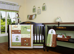 Bumperless 12 Pieces Leap Froggy Froggie Baby Nursery Crib Bedding Set