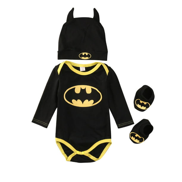 Newborn Toddler Baby Boys Clothes Romper Bodysuit Shoes Hat Batman