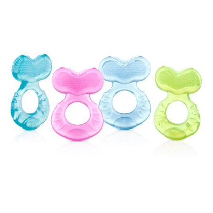 Nuby Gum-eez Pacifier Teether Set with Cover, 2 Pack, Blue and Green