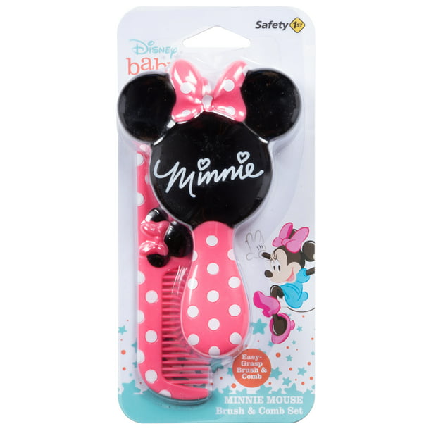 Disney Baby Minnie Brush & Comb Set with Easy-Grip Handle, Minnie