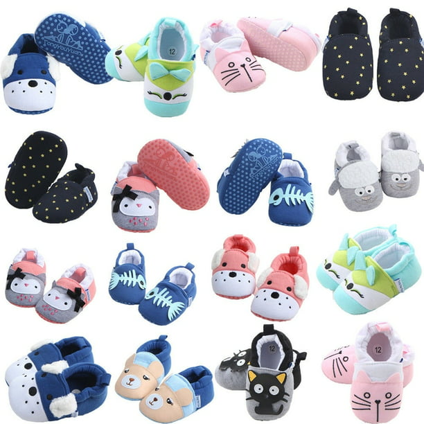 Hot Baby Boy Girl Anti-slip Socks Cartoon Lovely Newborn Slipper Shoes Cotton Soft Sole