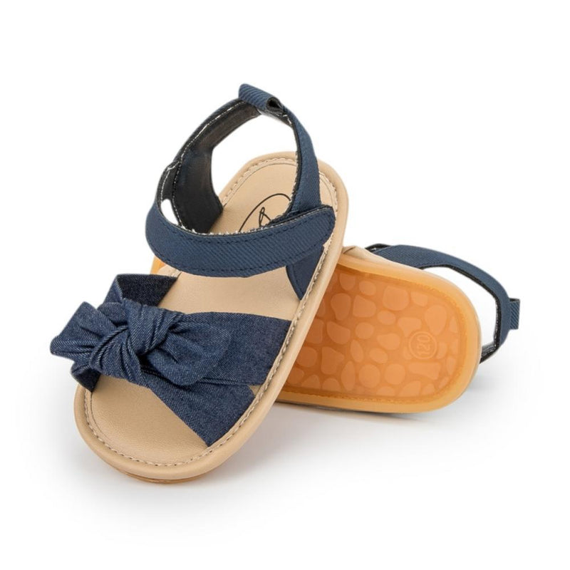 PROMOTION SALES!Summer Infant Baby Girl Sandals Casual Bowknot Beach Shoes Anti Slip Soft Sole Plaid Newborn Toddler Prewalker First Walking Shoes 0-18M