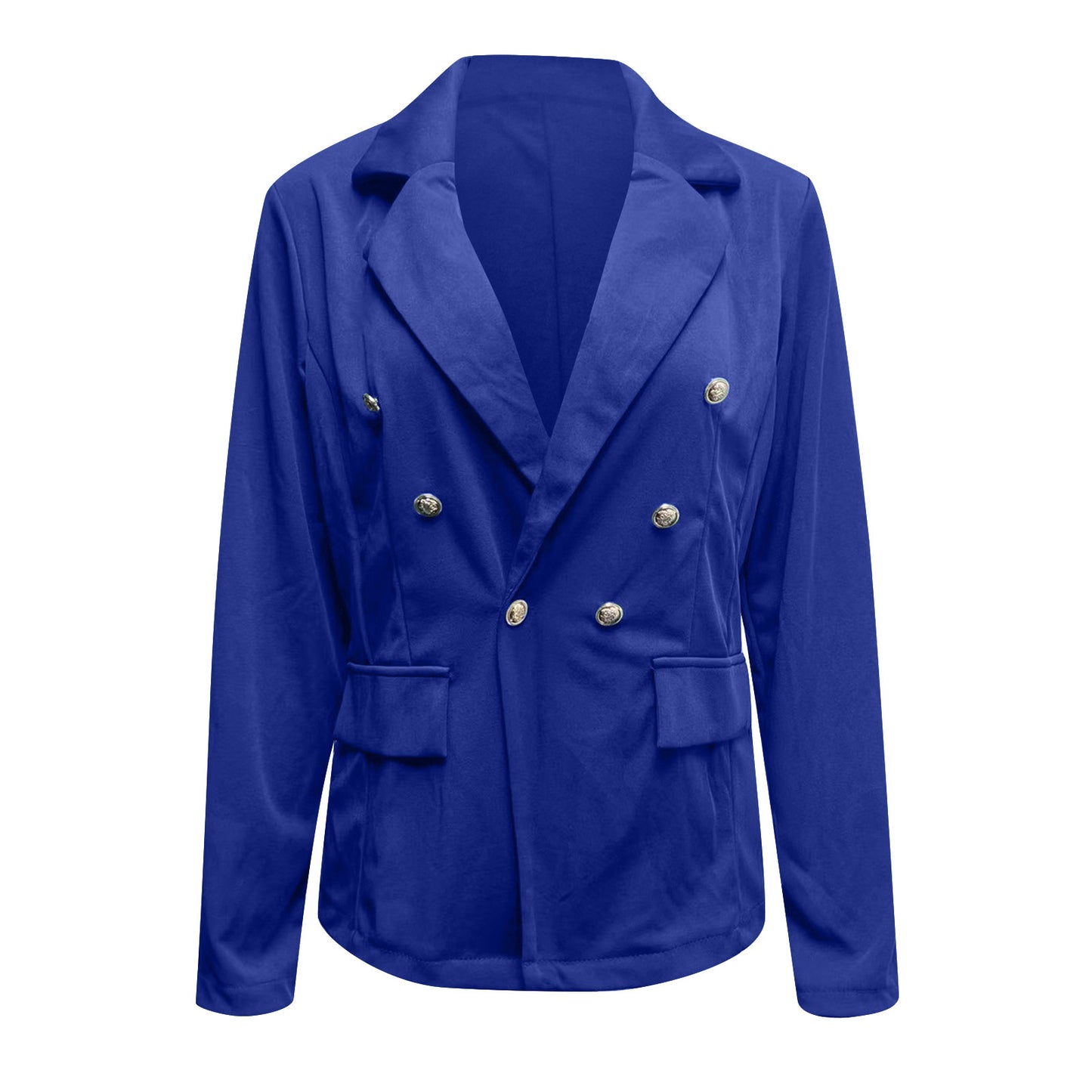 Womens Blazers for Work Casual Double Breasted Suit Jackets Long Sleeve Tops Lapel Blazer Solid Work Office Coat Tops