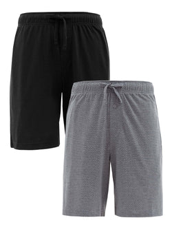George Men's and Big Men's Breathable Mesh Knit Sleep Pajama Shorts, 2-Pack, Sizes S-5XL S