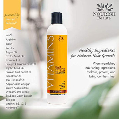 Nourish Beaute Hair Loss Conditioner - DHT Blockers and Biotin Conditioner for Thinning Hair Regrowth and Thickening, Hair Growth Treatment For Men and Women - Boosts the Power of Vitamins Hair Growth