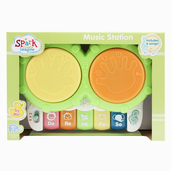 Spark Create Imagine Music Station Toy with Six Songs, Infant Piano, Age 9 months +