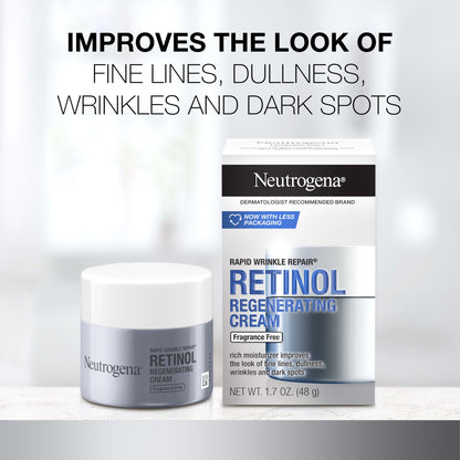 Neutrogena Rapid Wrinkle Repair Hyaluronic Acid & Retinol Face Cream, 1.7 oz