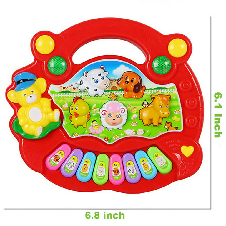 SHELLTON Musical Baby Toys 6 to 12 Months, Baby Piano Light Up Animal Musical Toys for Toddlers 1-3, Infant Kids Learning Toys for 1 Year Old Girl Boy, Baby Toys 12-18 Months Gifts
